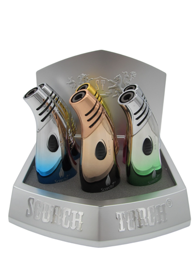 [ITM021121021468] SCORCH TORCH LIGHTER ASSORTED COLORS #61626 BOX OF 6