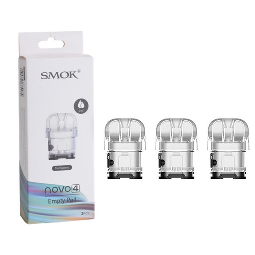 [ITM030521017861] SMOK NOVO 4 EMPTY POD CLEAR 3CT