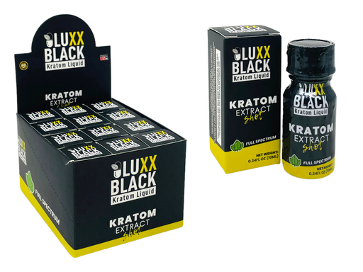 [LUXX-11980] LUXX BLACK KRATOM EXTRACT SHOT BOX OF 12 (COFFEE)