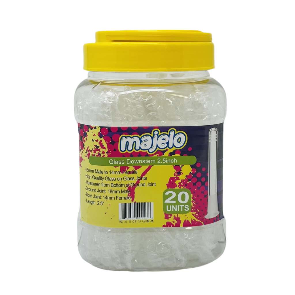 MAJELO GLASS DOWNSTEM 20CT JAR