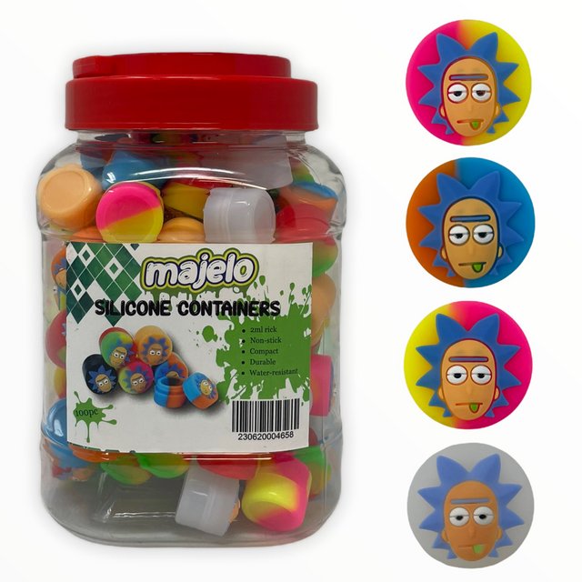 MAJELO RICK DESIGN SILICONE CONTAINERS 100CT JAR