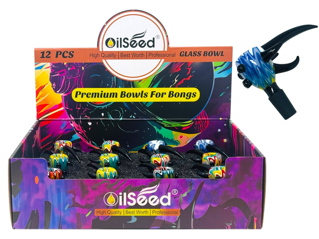 OILSEED PREMIUM GLASS BOWLS FOR BONGS BOX OF 12