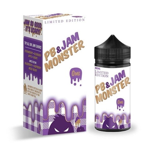 [INTREF05429] PB & JAM MONSTER SYNTHETIC NICOTINE 100ML (GRAPE, 3MG)