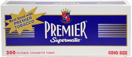 [INTREF01532] PREMIER CIGARETTE TUBES 200CT PACK OF 5 (KING SIZE, REGULAR)