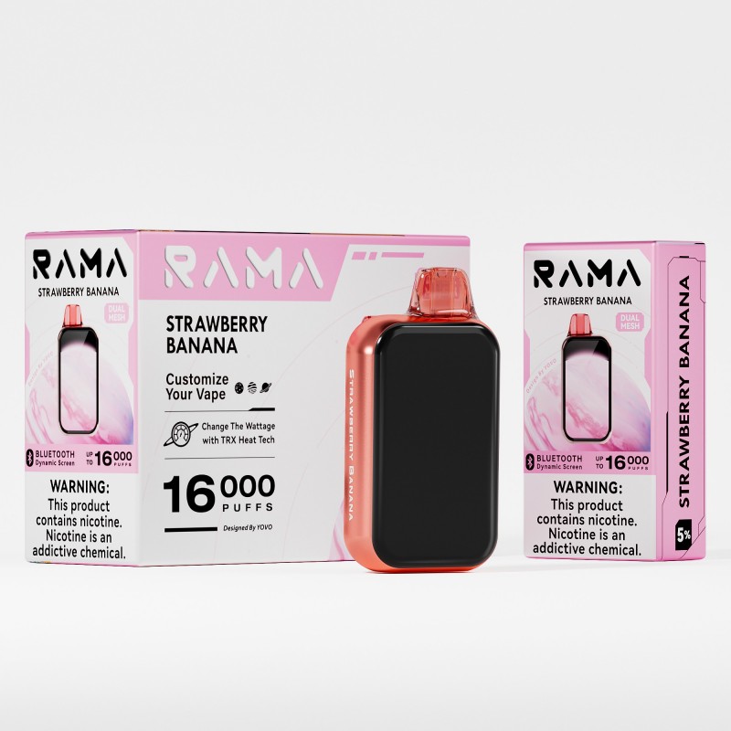 RAMA 5% DISPOSABLE 16000 PUFFS BOX OF 5