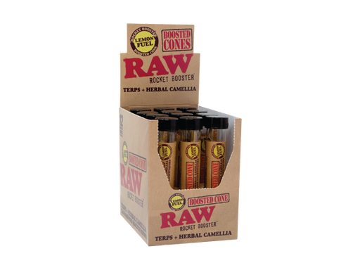 [INTREF03638] RAW BOOSTED CONES ROCKET BOOSTER BOX OF 12 (LEMON FUEL)