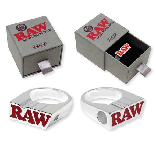 [INTREF03667] RAW SILVER RING (SIZE 9)