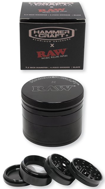 RAW X HAMMERCRAFT ALUMINUM GRINDER 4 PARTS 2.2"