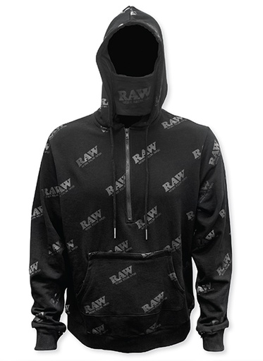 [RAW-02280] RAWLERS BLACK ON BLACK SPACESUIT HOODIE (LARGE)