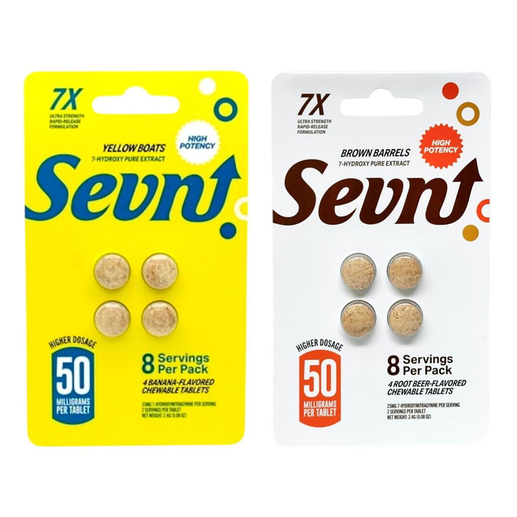 SEVN 50MG 7-HYDROXY PURE EXTRACT CHEWABLE TABLETS 4CT