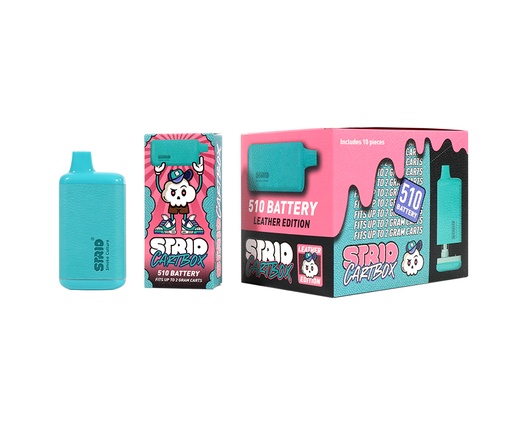[STRI-18516] STRIO CARTBOX LEATHER EDITION 510 BATTERY FOR 2GM CARTS (TIFFANY BLUE)