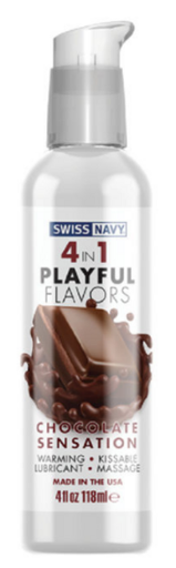 [INTREF01884] SWISS NAVY 4 IN 1 PLAYFUL FLAVORS 4OZ (CHOCOLATE SENSATION)