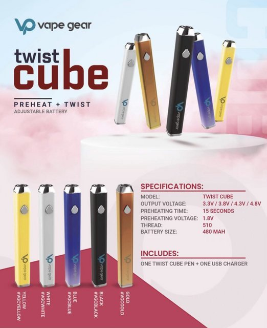 VAPE GEAR CUBE TWIST PEN