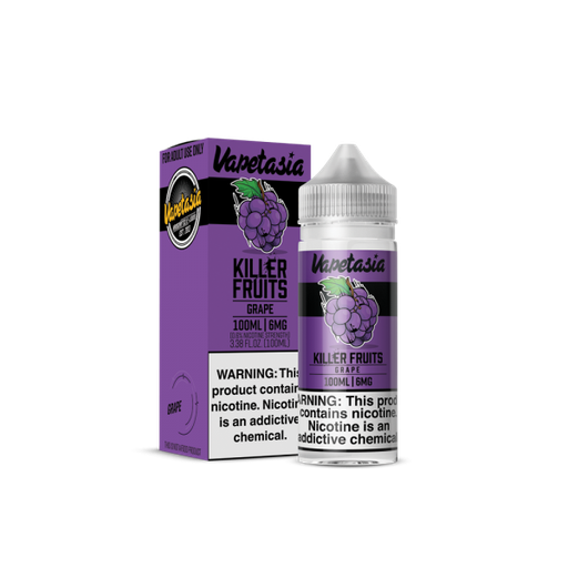 [VAPE-07863] VAPETASIA KILLER FRUITS SYNTHETIC NICOTINE 100ML (GRAPE, 3MG)