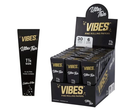 [INTREF02127] VIBES 1 1/4 CONES 6CT BOX OF 30 (ULTRA THIN)