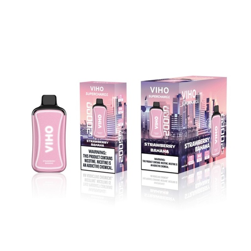[VIHO-22374] VIHO SUPERCHARGE 5% DISPOSABLE 20000 PUFFS BOX OF 5 (STRAWBERRY BANANA)