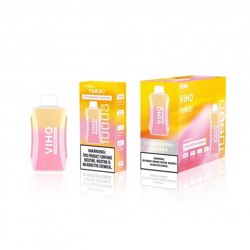 [VIHO-21640] VIHO TURBO 5% DISPOSABLE 10000 PUFFS BOX OF 5 (STRAWBERRY BANANA)