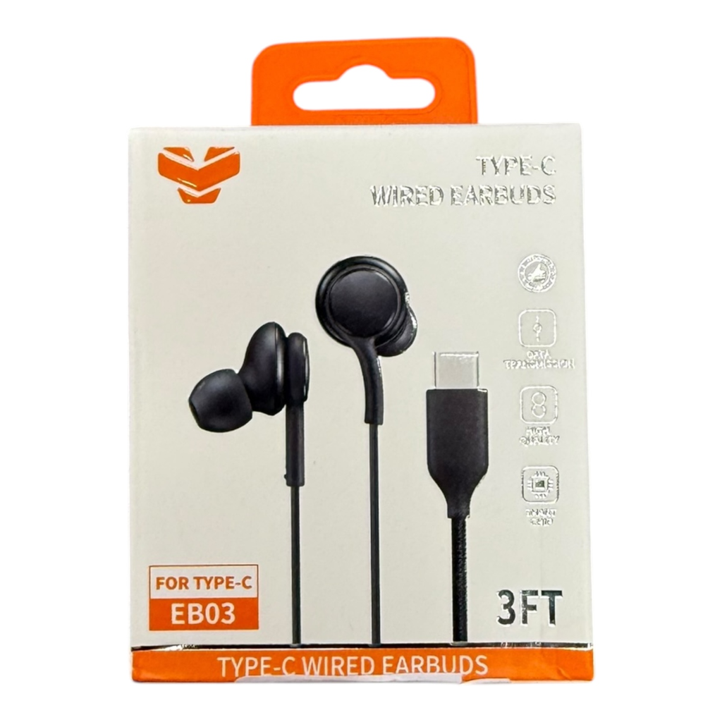VITOG TYPE-C WIRED EARBUDS 3FT