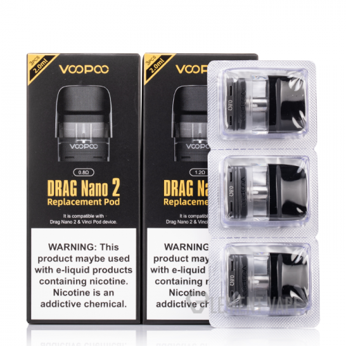 VOOPOO DRAG NANO 2 REPLACEMENT POD 2ML 3CT