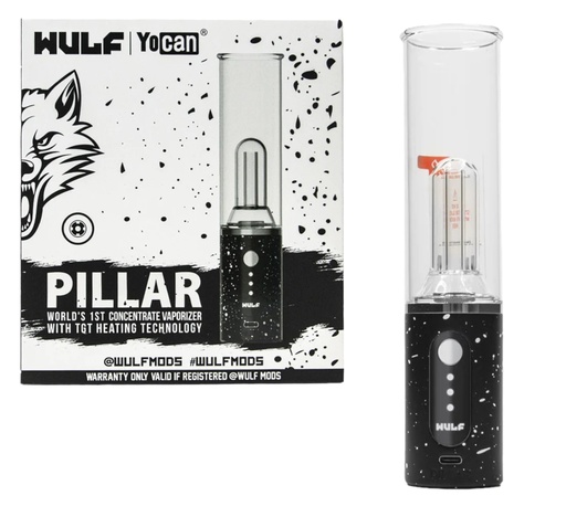 [WULF-13317] WULF PILLAR MINI E-RIG VAPORIZER (BLACK WHITE SPLATTER)