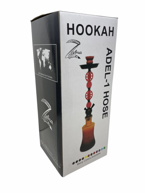 ZEBRA ADEL 28" 2 HOSE HOOKAH ASSORTED COLORS