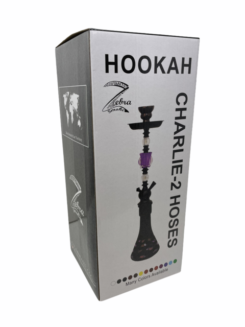 ZEBRA CHARLIE 28" 1 HOSE HOOKAH ASSORTED COLORS