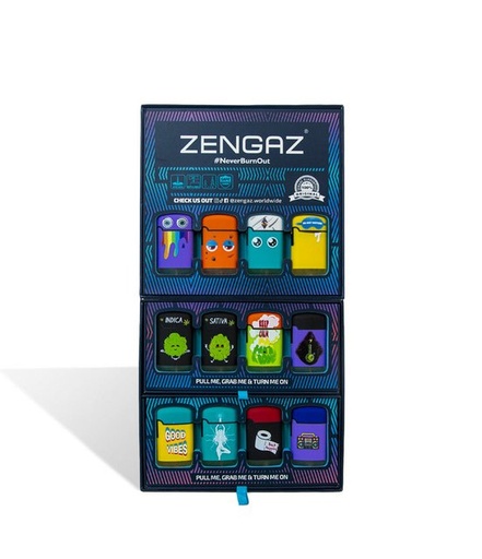 [ZENG-05040] ZENGAZ MINI JET TORCHES MIXED DESIGNS 48CT DISPLAY (MEGA JET ZL-3)