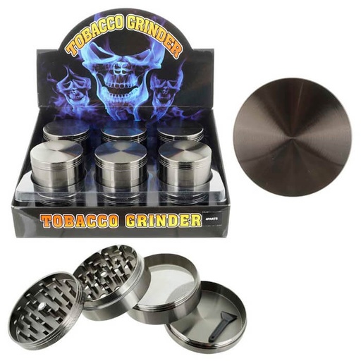 [ITM080621018611] TOBACCO GRINDER GUNMETAL 4 PARTS GR104-55GMSH BOX OF 12