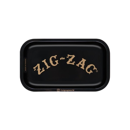[ZIG-04008] ZIG ZAG METAL ROLLING TRAY MEDIUM (BLACK)