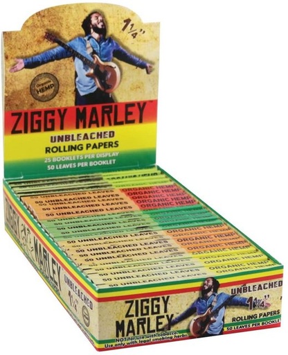 [INTREF02651] ZIGGY MARLEY UNBLEACHED ROLLING PAPER (1.25)