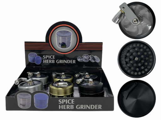 [ITM100521018031] LION SMOKE SPICE HERB 3 PARTS GRINDER ZNG412 BOX OF 6