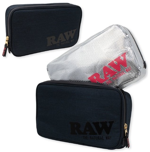 [ITM100721019224] RAW SMELL PROOF BAG IN A BAG QTR POUNDER LARGE TONAL BLACK