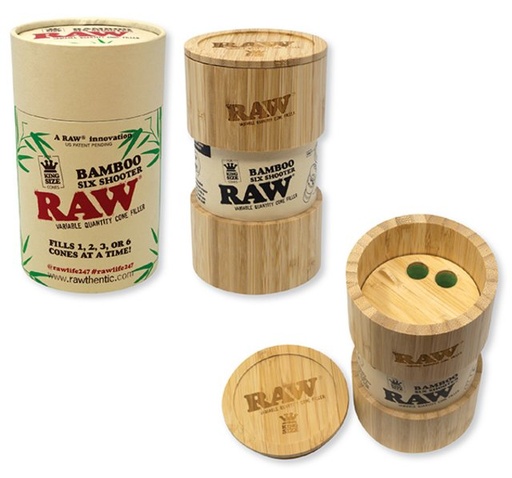 [ITM100721019228] RAW BAMBOO SIX SHOOTER CONE FILLER FOR KING SIZE