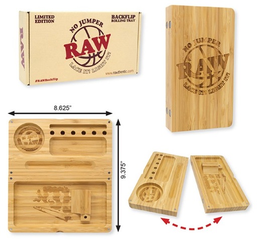 [ITM111121021628] RAW X NO JUMPER BAMBOO MAGNETIC ROLLING TRAY