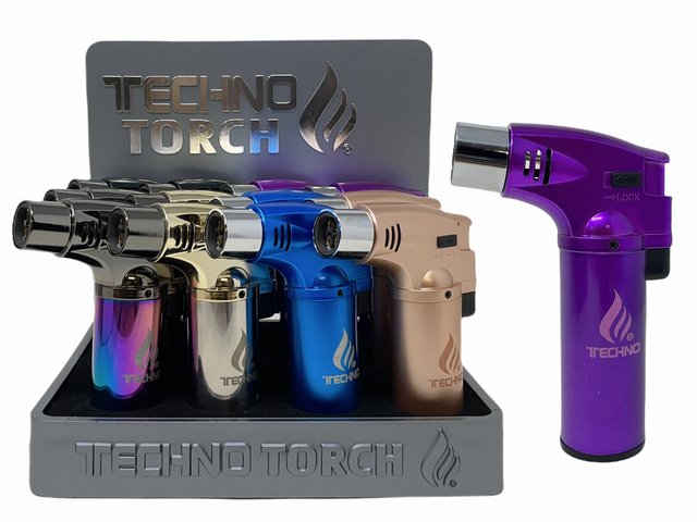 TECHNO TORCH SLANT TORCH LIGHTER #26340M BOX OF 12