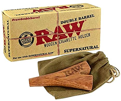 [ITM140221016323] RAW DOUBLE BARREL WOODEN CIGARETTE HOLDER SUPERNATURAL