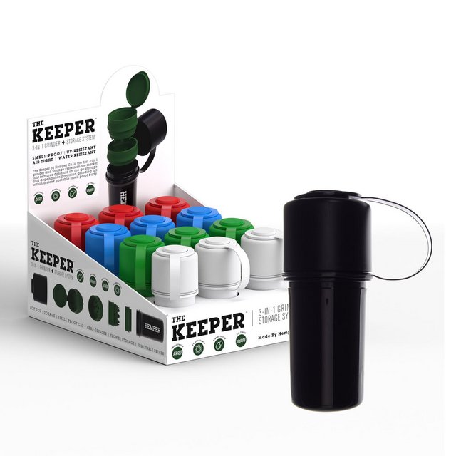 HEMPER THE KEEPER 3-IN-1 GRINDER WITH STORAGE BOX OF 12