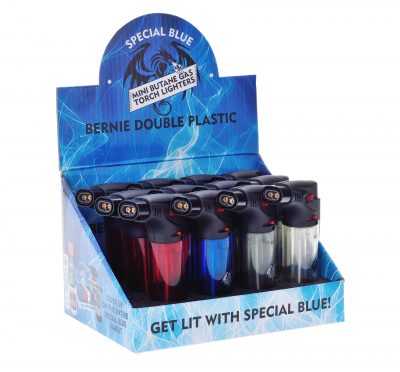 [ITM140820013896] SPECIAL BLUE BERNIE DOUBLE PLASTIC LIGHTER #LT115 BOX OF 12