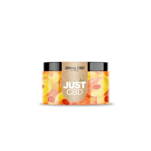 [INTREF03054] JUST CBD GUMMIES 250MG (PEACH RINGS)
