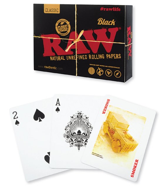RAW PLAYING CARDS BLACK