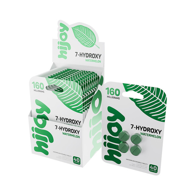 HIJOY 40MG 7-HYDROXY CHEWABLE TABLETS BLISTER 4CT