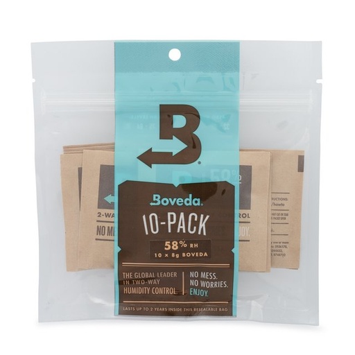 [ITM180821020062] BOVEDA 58% RH SIZE 8 HUMIDITY CONTROL 10-PACK