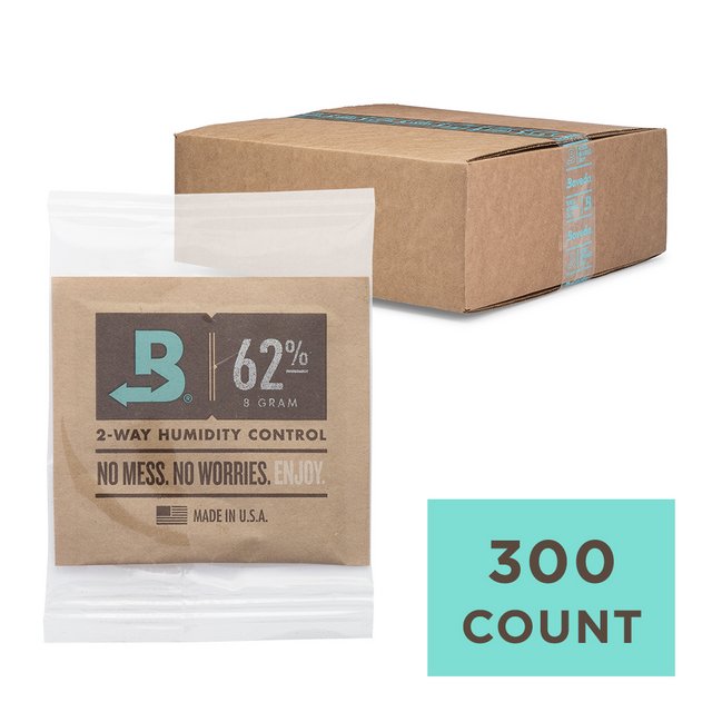 BOVEDA 62% RH SIZE 8 TWO WAY HUMIDITY CONTROL BOX OF 300