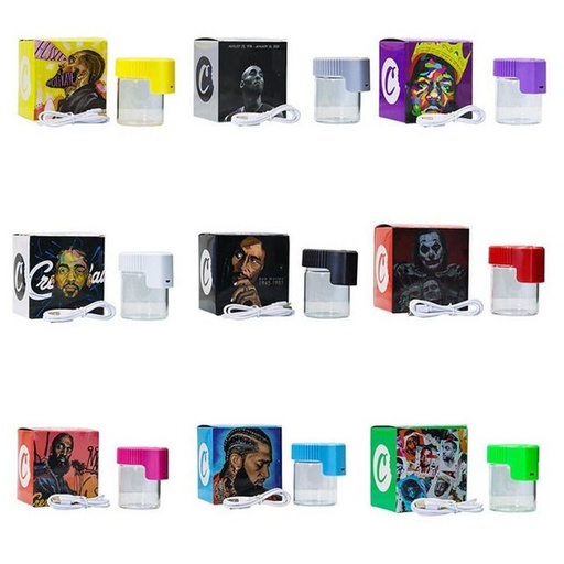 [ITM181121021789] SUPREB LED SMELL PROOF JAR ASSORTED COLORS BOX OF 6