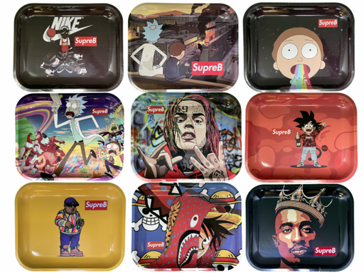 [ITM190221016450] SUPREB METAL TRAY LARGE ASSORTED DESIGNS