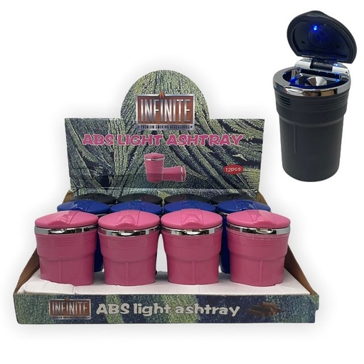 [ITM191121021798] INFINITE ABS LIGHT LED CAR ASHTRAY BOX OF 12 #JL-308S