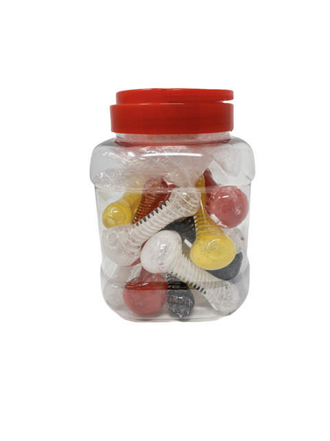 GLASS HAND PIPE DICRO 2" 15CT JAR