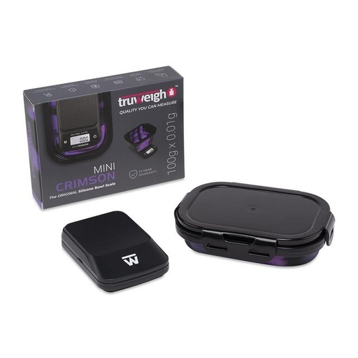 [ITM200621018814] TRUWEIGH MINI CRIMSON BOWL SCALE 100G X 0.01G BLACK/PURPLE TIE DYE