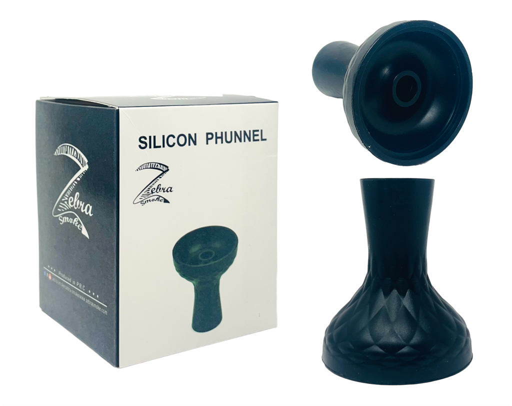 ZEBRA SILICON PHUNNEL HOOKAH BOWL MULTI COLOR