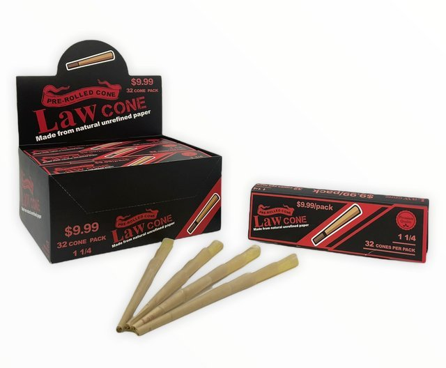LAW 1.25 PRE ROLLED CONE 32CT BOX OF 12